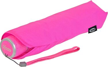 Жіноча складна парасолька з великим дахом - екстра світлий - неоново-рожевий