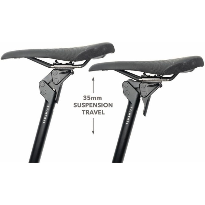 Підсідельний штир REDSHIFT ShockStop City Suspension, велосипедний амортизатор, підсідельний штир для електровелосипедів, міський, щоденний, алюмінієвий, діаметр 31,6 мм x 350 мм