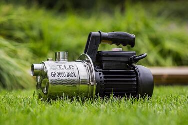 Садовий насос T.I.P. GP 3000 INOX з нержавіючої сталі потужний насос 550 Вт з продуктивністю 2950 л/год та захистом від перегріву міцний, стійкий до корозії корпус насоса, арт. 30111, продуктивність 2950 л/год