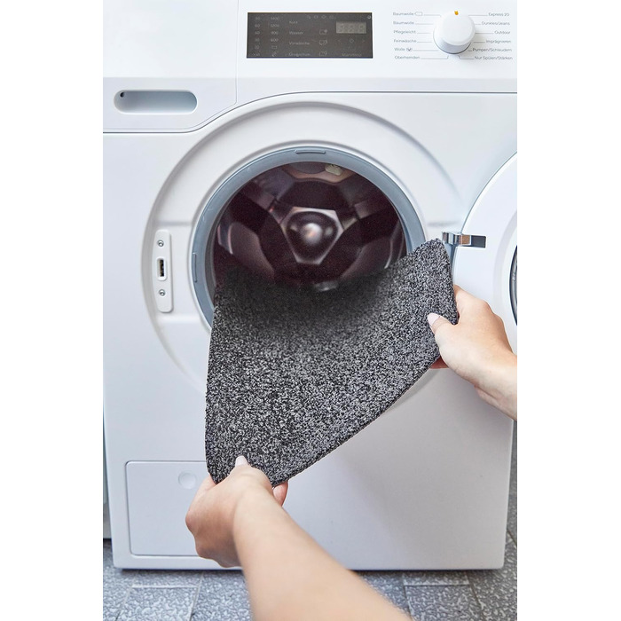 Килимок для дверей andiamo Amadis, килимок для очищення для внутрішніх та критих зовнішніх приміщень, можна прати, виготовлений з бавовни з нековзною підкладкою, 50 x 150 см, темно-сірий, сірий, 50 x 150 см (прямокутний), Amadis