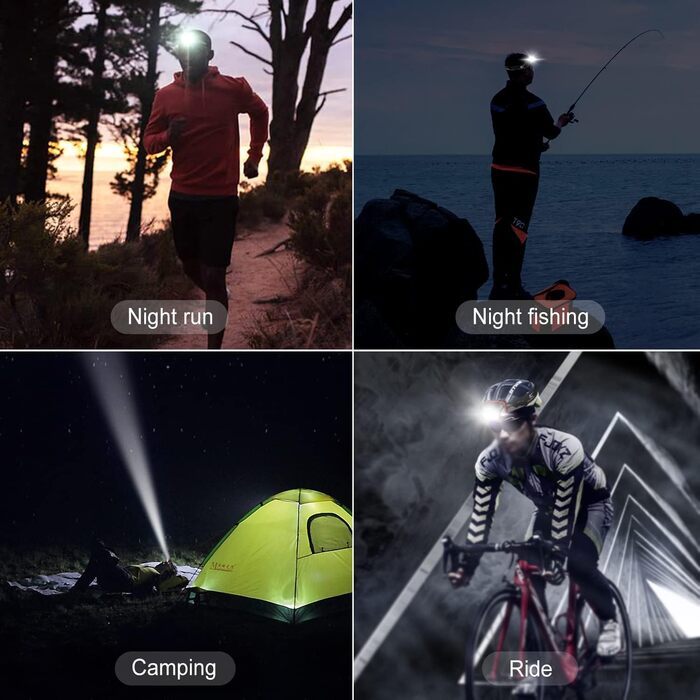 Налобний ліхтар Klarus HM1 440 люмен із датчиком жестів, 5 режимів, 70 годин роботи, водонепроникний світлодіодний налобний ліхтар IPX6 для бігу, кемпінгу, походів, полювання