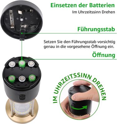 Світлодіодний кемпінговий ліхтар Lepro, акумуляторний, 2000 люмен, 5-рівневий регульований прожектор, водонепроникний аварійний ліхтар IPX4 з акумуляторним зарядним пристроєм, підходить для відключень електроенергії, походів та інших сценаріїв, чорний