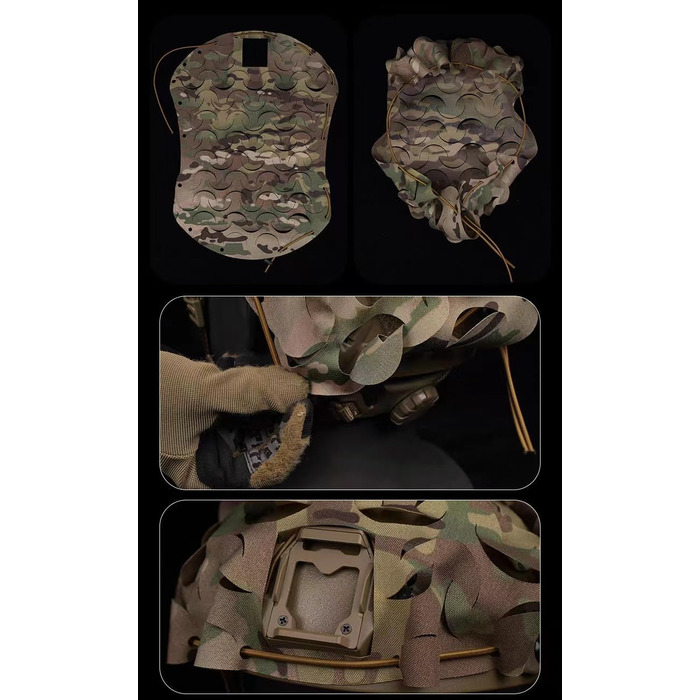 Тактичний чохол для шолома камуфляжного типу, військове спорядження, швидкий чохол для шолома для пейнтболу, полювання, стрільби, розмір M/L, один розмір CP