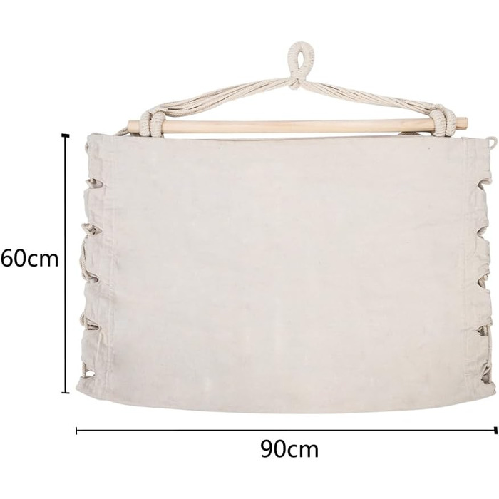 Підвісне крісло LEADZM для вулиці - бавовна з 2 подушками, вантажопідйомність 100 кг, підвісне крісло для саду, балкону, тераси - для використання в приміщенні та на вулиці - 80 x 126 см, бежевий