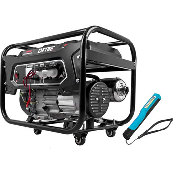 Комбінований бензиновий генератор з лампою COB Мобільний генератор 230 В 3,3 кВт 3300 Вт 16 А 50 Гц Аварійний генератор потужністю 7 к.с., 4-тактний бензиновий двигун 210 куб.см з повітряним охолодженням 1-фазний бензиновий генератор