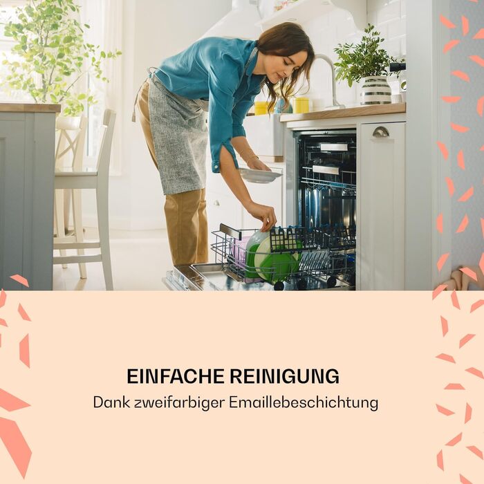 Емальована чавунна каструля, сковорода 3,9 л, герметична сковорода з кришкою, безпечна для духовки, маленька емальована сковорода