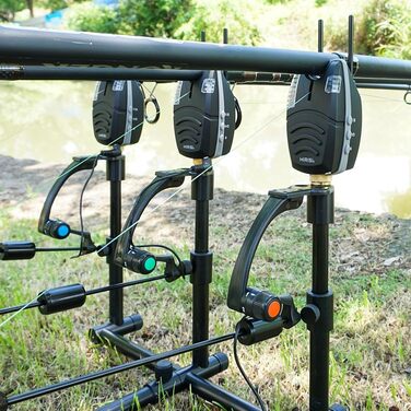 Бездротовий сигналізатор клювання Hirisi Tackle для лову коропа, водонепроникний, з вушною петлею, 200 м, комплект 14