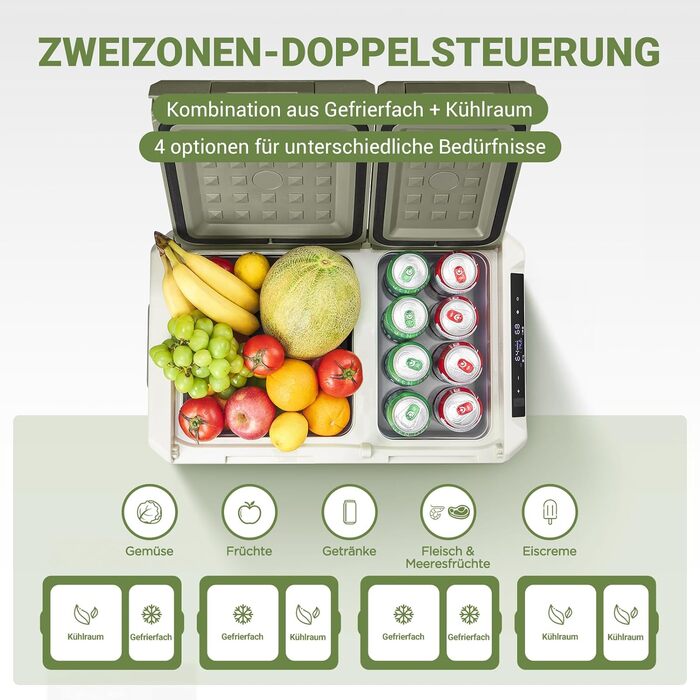 Компресор холодильної камери 40 л, автомобільна холодильна камера з управлінням APP, холодильна камера електрична -20C до 20C, 12/