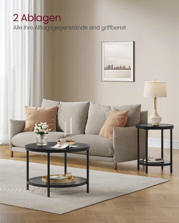 Журнальний столик VASAGLE, стіл для вітальні, диван-столик, для вітальні, зі скляною стільницею, багато місця для зберігання, легке складання, сучасний стиль, мармуровий чорний-чорний LCT072B58 65d см мармуровий чорний чорнильний чорний