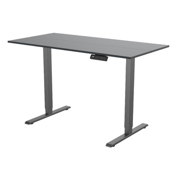 Електричний комп&39ютерний стіл DeHong 120x60 см з регулюванням висоти, електрична вертикальна робоча станція, ігровий стіл, стіл з 4 пресетами пам&39яті, плата з&39єднання, чорний