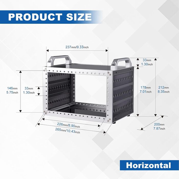 Міні-серверна шафа GeeekPi DeskPi RackMate TT для міні-ПК, мережевих серверів, аудіо- та відеопристроїв, сріблястого кольору