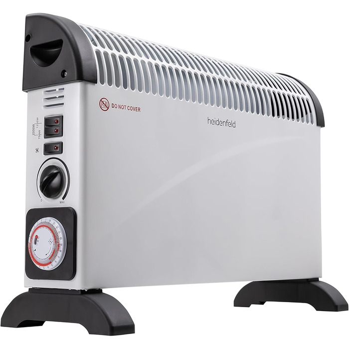 Електричний конвекторний обігрівач Heidenfeld HL200 Конвекторний обігрівач потужністю 3 Вт - 2000 Вт - конвектор - термостат - захист від замерзання - електричний обігрівач - опалення - вентиляторний обігрівач - до 25 м (з турбонаддувом)