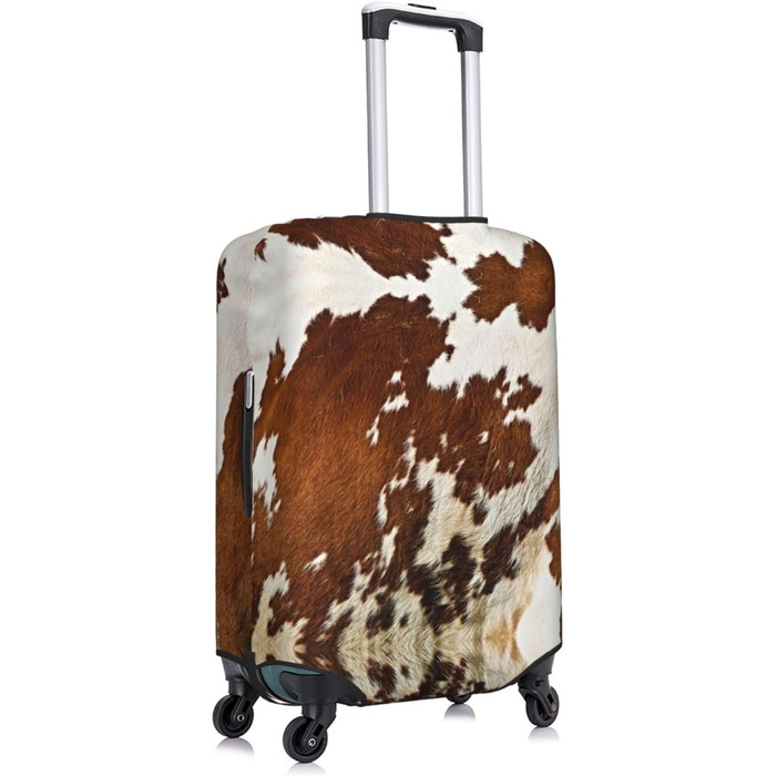 Чохол для валізи з принтом з червоної та білої яловичої шкіри BAFAFA, еластичний захист від подряпин та пилу, чорний, розмір 80