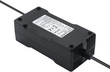 Зарядний кабель для акумуляторів 36 В, 42 В, 3 А, круглий роз&39єм 5,5 мм x 2,1 мм зі штекером 5,5 мм x 2,5 мм. ПРИЗНАЧЕННЯ для заряджання акумуляторів для електровелосипедів, електричних велосипедів, педелеків та електричних велосипедів. ACK4201 C060L100