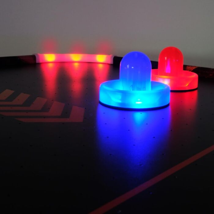 Світлодіодний стіл для аерохокею від FASports, аерохокей для дітей/підлітків віком від 8 років, стіл для аерохокею з повітряними штовхачами та шайбами, що світяться Solar Fury 138x67x82 см