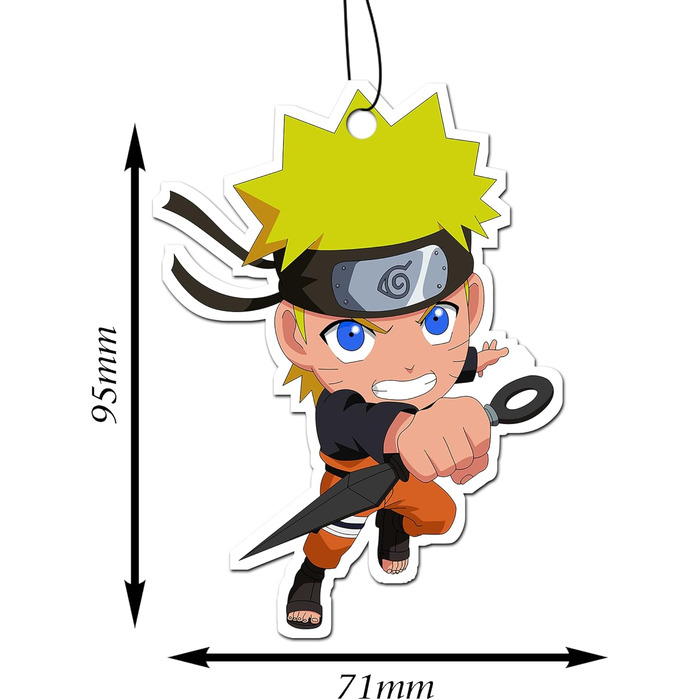 Ароматизатор для автомобіля 2в1 Дерево / Освіжувач повітря, автомобільний освіжувач повітря Аніме Наруто і Саске (Чорний Лід)