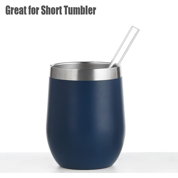 Прозора соломинка для пиття ALINK Glass Straws пряма 8 шт. 10 мм x 15,2 см, багаторазові скляні соломинки для пиття 2 щітки для чи