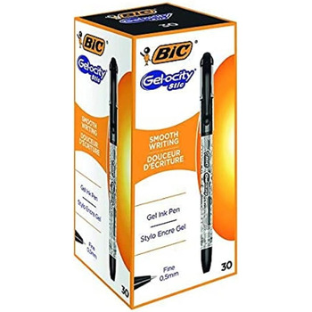 Гелеві ручки BIC GELOCITY, чорні, 30 шт.