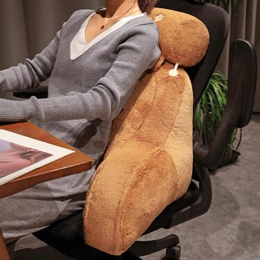 Подушка для читання у формі капібари для ліжка, плюшева мила подушка у формі капібари 60x40 см, мила мила подушка для читання у формі капібари зі спинкою, підтримкою шиї та рук, зручна м&39яка подушка для спини у формі капібари