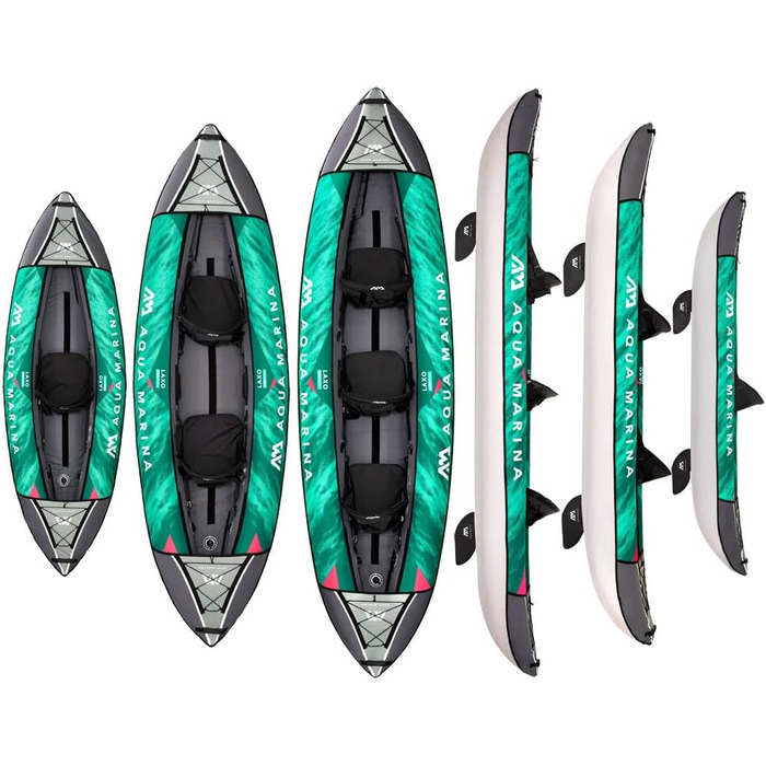 Надувний каяк-комплект для 2-3 осіб Laxo-380 2022 12&396&39 каное-велосипед з веслом, насосом, рюкзаком 380 x 90 см