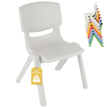 Дитячий стілець Bieco, підходить з 1 року, до 80 кг, штабелюється садовий стілець для приміщень/вулиці, дитячий стілець, розкладний стілець для дитячої кімнати, підходить з 3 років, від 2 років, дитячий стілець, пластикове дитяче крісло, стільчик для малю