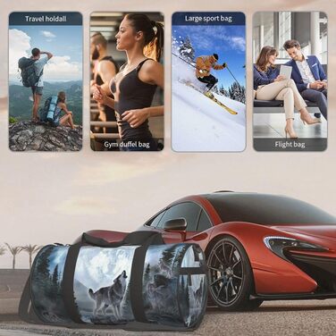 Містка дорожня сумка Moon Wolf, легка та довговічна, ідеальний подарунок для подорожей, походів, відряджень та іншого, універсальний розмір