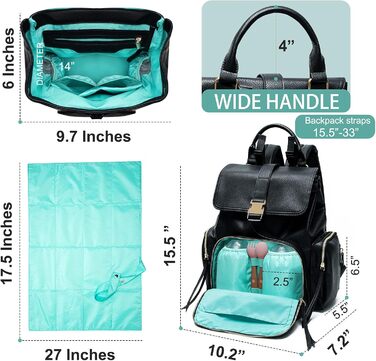 Сумка для пеленання дитини рюкзак шкіряний підгузник для пеленання рюкзак підгузники з ізольованими кишенями дитячі сумки для мами