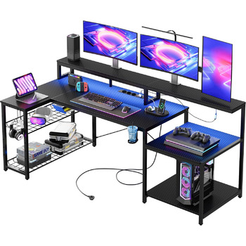 Ігровий стіл Storeo Imp, 188 см, метал / дерево / вуглецеве волокно, чорний