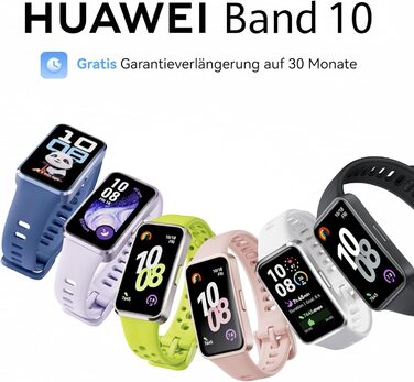 Розумний годинник HUAWEI Band 10, відстеження фізичної активності на базі штучного інтелекту, професійний аналіз сну, середня варіабельність серцевого ритму (ВСР) під час сну, час роботи від батареї до 14 днів, iOS та Android, Black Band 10 Black