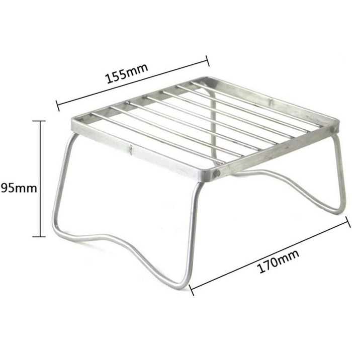 Нержавіюча сталь Гриль Стійка Підставка для пальника Підставка для плити Кемпінг Тримач для горщика Тримач для духовки Газовий вугільний кемпінг Барбекю Стійка для походів, гриля, піших прогулянок, пікніків, риболовлі