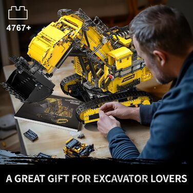 Екскаватор Mold King 17070 MOC Technic з дистанційним керуванням для гусеничного екскаватора Liebherr R 9800, 4767 Parts Technolog