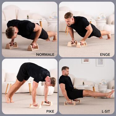 Дерев&39яні ручки для віджимань Надзвичайно нековзні та зручні Ідеальне фітнес-обладнання для дому Обладнання для калістеніки Паралелети Турніри для домашнього спортзалу Ручки для стійки на руках