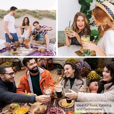 Стаканів для коктейлів 300 мл - гнучкі багаторазові стакани багаторазові стакани для коктейлів прозорий поліпропіленовий пластик З