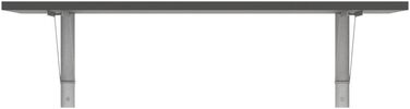 Настінний розкладний стіл KDR 80x40 см, чорний Складаний стіл для настінного монтажу як обідній стіл, письмовий стіл, кухонний стіл або робоче місце Економія місця та універсальність