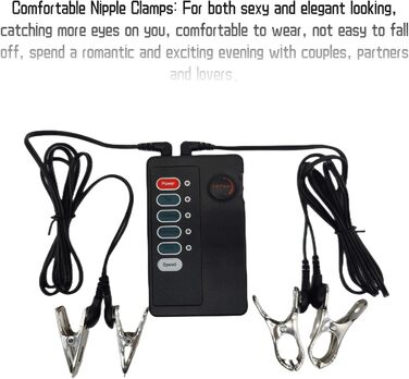 Електрошок кліпси JCBDTXTY, стимуляція сосків та клітора, BDSM-набір