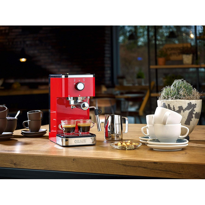 Кавоварка для еспресо Graef Salita з тримачем для сита Red 1400 Вт