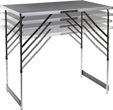 Алюмінієвий кемпінговий стіл Spetebo з регульованою висотою 100x60 см - регулюється по висоті до 4 рівнів (73, 80, 87 та 94 см) - практично складається