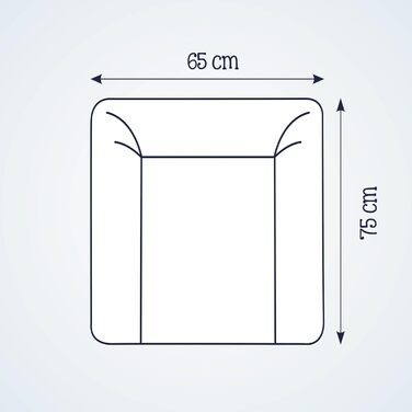 Пеленальний килимок Julius Zllner Softy 65x75 см - м'який пеленальний килимок - килимок для пеленального столика - фольгований, во