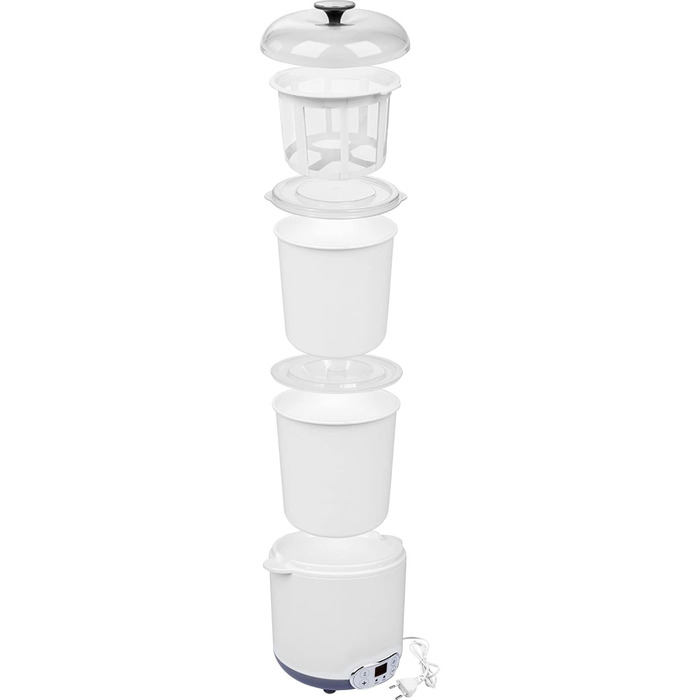 Багатофункціональний прилад сир і йогурт з термостатом 1,5 л, білий, сірий, середній прилад сир і йогурт 1,5 л, 801013