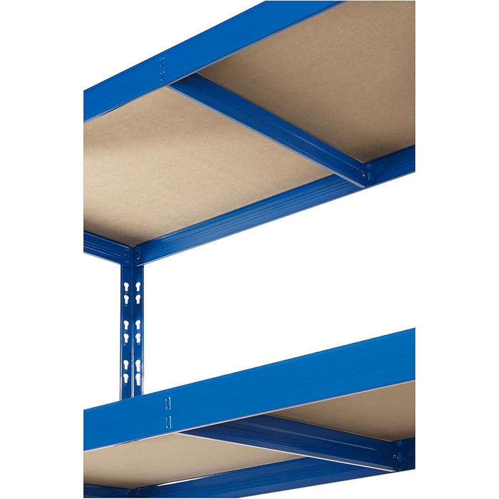 Міцний стелаж Rom 178,5 x 130 x 60 см Синє порошкове покриття 4 полиці, кожна з максимальним навантаженням 250 кг Полиця для зберігання, металева полиця, полиця для підвалу (130 x 178,5 x 60 см)