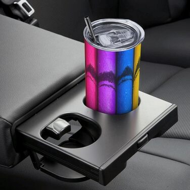 Кухоль з прямою трубочкою, 590 мл, кольорові олівці, друк, дорожній кухоль, підходить для кемпінгу, офісу та дому