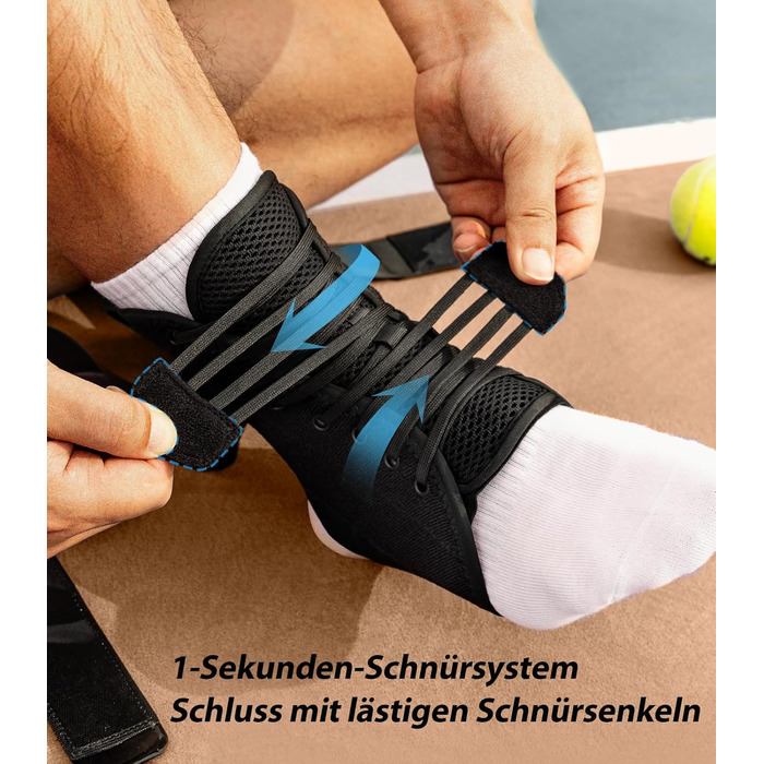 Бандаж для гомілковостопного суглоба швидкого застібання з автоматично формуваними стабілізуючими накладками, облягаючий бандаж для чоловіків та жінок, бандаж для гомілковостопного суглоба при розтягненнях, відновлення після травм, спортивний, розмір S Чо