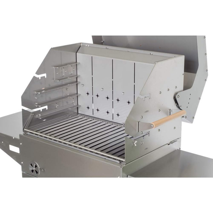 Гриль Profi Grill PG 600 з нержавіючої сталі, гриль на вугіллі, гриль для курки, гриль-вертел, камінна яма