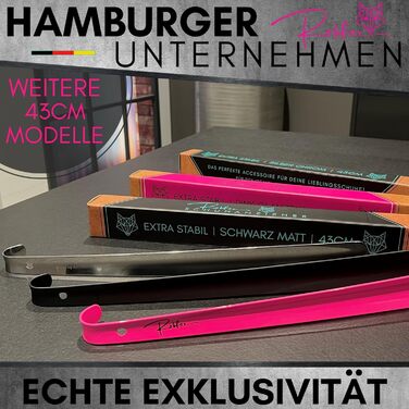 Металевий ріжок для взуття Robfox рожевий I 43 см ДОВГИЙ ТА НАДЗВИЧАЙНО СТІЙКИЙ I Довгий ріжок для взуття з нержавіючої сталі I На