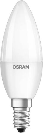 Лампа Osram Lamps LED Base Classic B, у формі свічки з цоколем E14, нерегульована, замінює 5,5 Вт 40 Вт, матова, теплий білий - 2700 Кельвін, 4 шт. (1 упаковка)