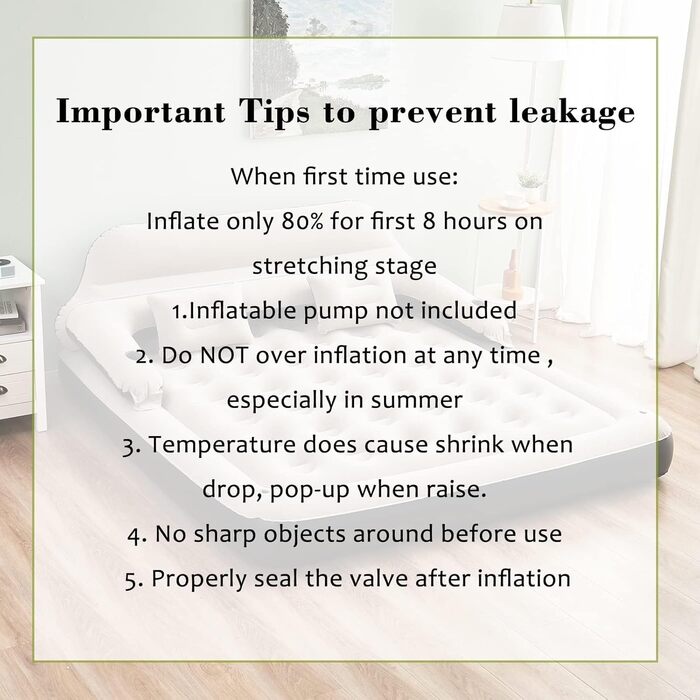 Надувний матрац RAPTAVIS King Size, розкладний диван з узголів&39ям та подушкою, надувне ліжко для ночівлі на свіжому повітрі