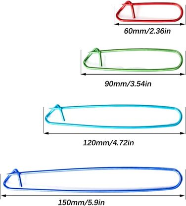 Великий тримач для стібків, алюмінієва спиця для вязання 4 розмірів, набір тримачів для стібків, тримач для вязальних стібків, кольорові шпильки для вязання, спиця для вязання