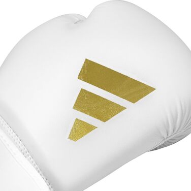 Боксерські рукавички Adidas Speed 50, Для дорослих, Боксерські рукавички, Рукавички для боксу, зручні та міцні, 10 унцій, Білі/Золоті