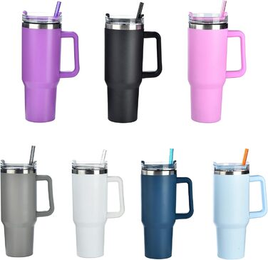 Змінні кольорові соломинки ALINK 10 для стаканів Stanley 40 унцій 30 унцій, 12 довгих багаторазових пластикових блискучих соломино