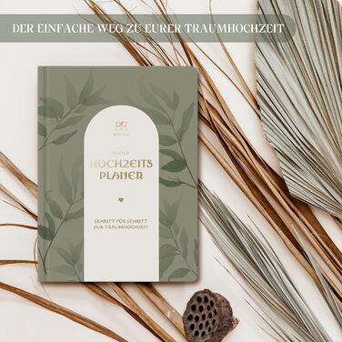 Весільний планувальник (німецькою мовою, A4) Складається на 180 - відкривається без натискання Весільний планувальник на 160 сторінок з розкладом, контрольними списками, порадами та календарем Елегантний весільний планувальник для подарунка на заручини